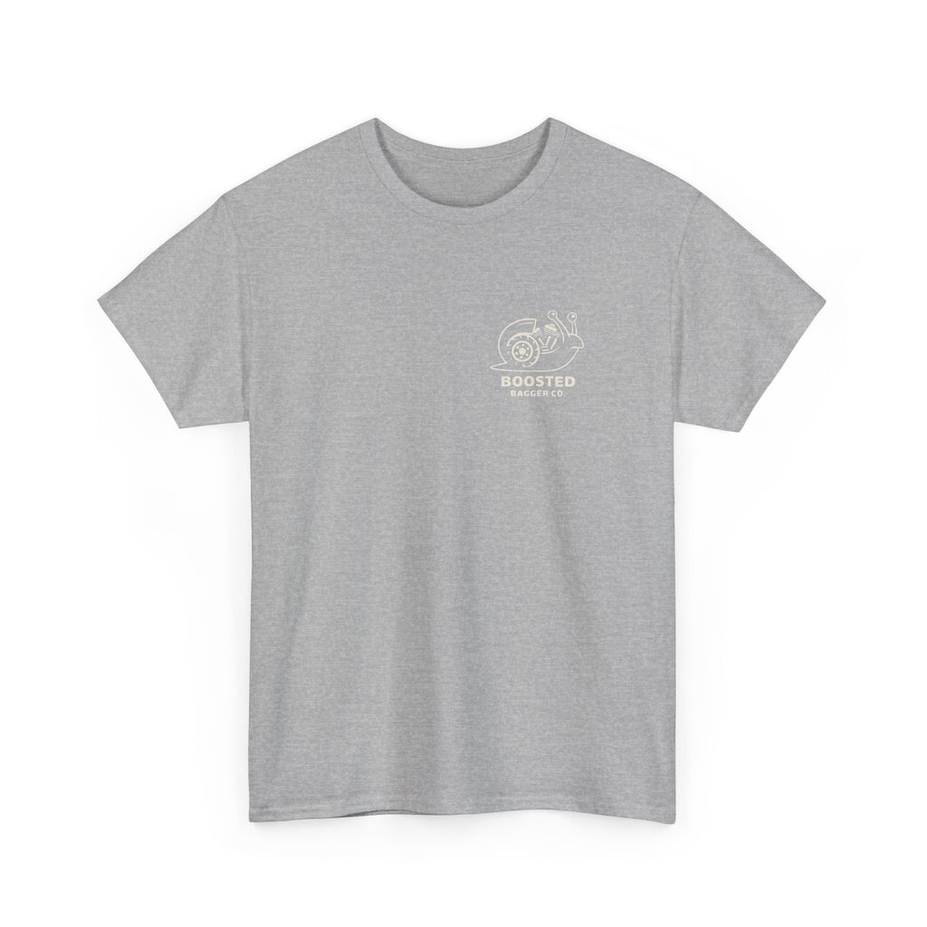 Boosted Bagger OG T-Shirt — Motorcycle Touring Tee with Graphic Bagger Design